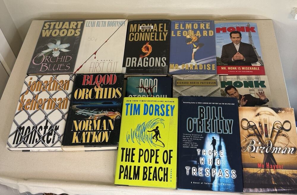 Lot of 13 Mystery Thriller HC Books w/Dust Jackets Bundle #1